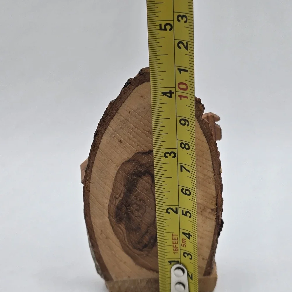 Vtg Live Edge‎ Carved Wood Nativity Scene Christmas Decor Shelf Sitter